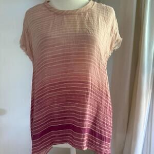 Vince ombré striped silk top